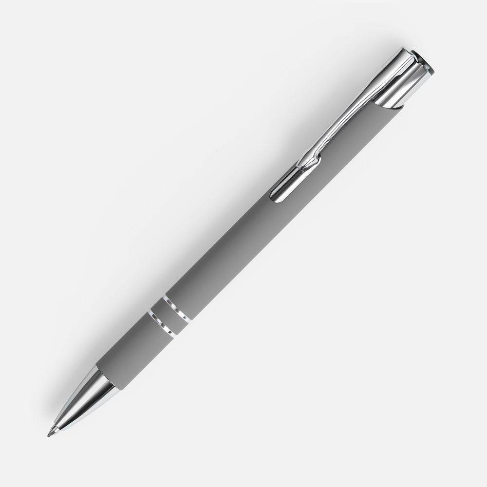 Ручка шариковая Keskus Soft Touch, серая