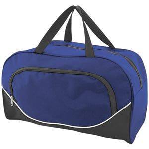 Сумка спортивная, серый с черным, 46х28х19 см, полиэстер