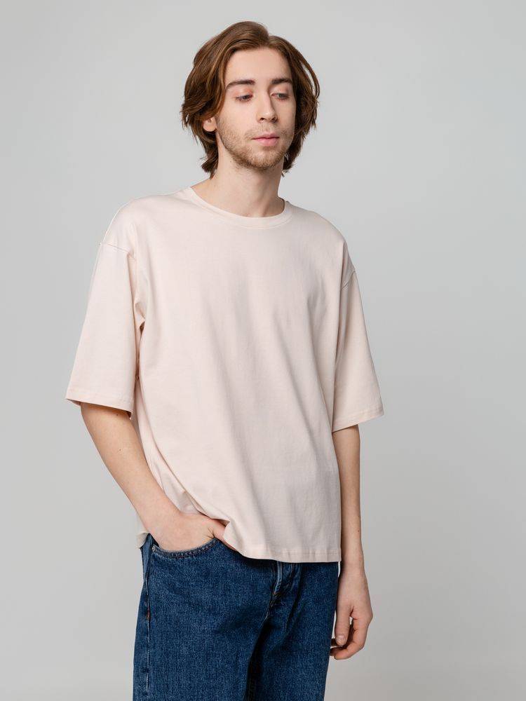 Футболка унисекс оверсайз Street Vibes, бежевая, размер XL/XXL