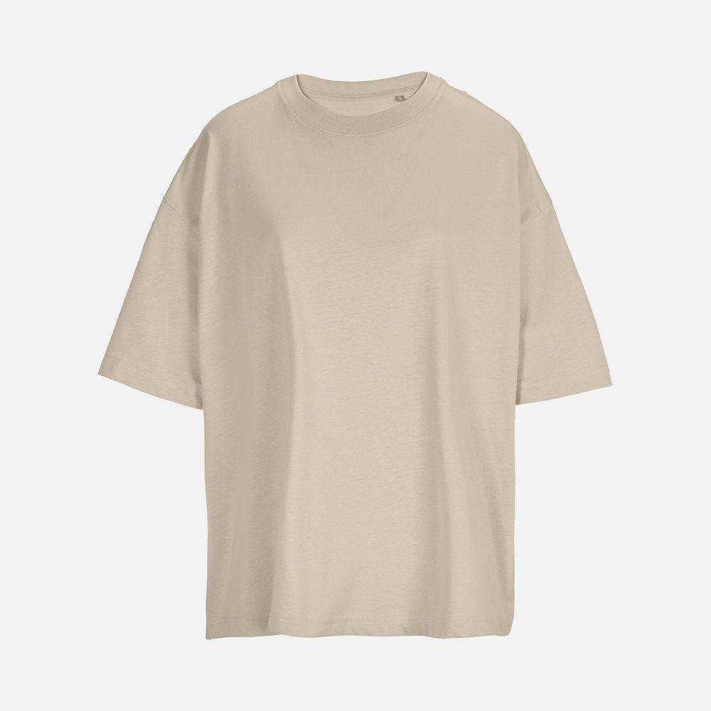 Футболка оверсайз женская Boxy Women, бежевая (льняная), размер XS