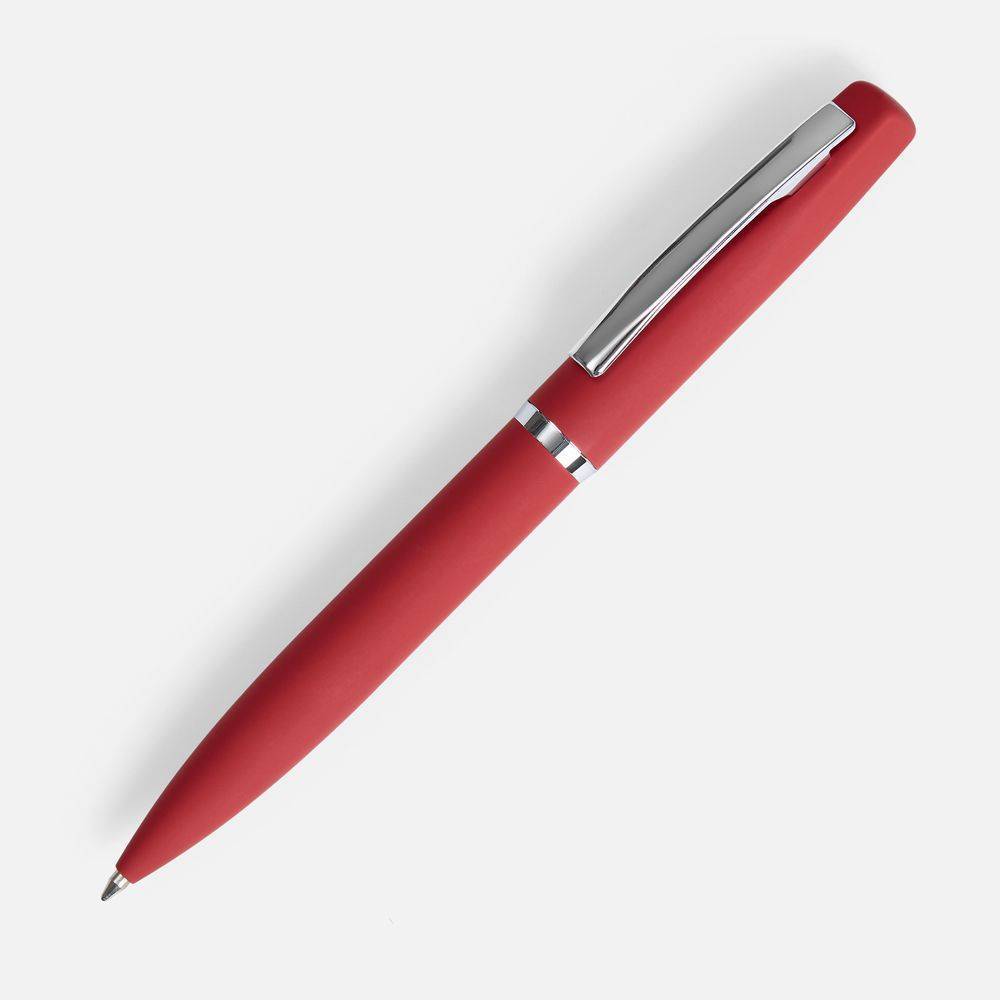 Ручка шариковая Bolt Soft Touch, красная