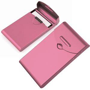 Визитница с роликовым механизмом "ЭЛЕГАНТ" , красный, 10х5,8х1,3 см, металл