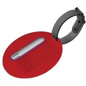 Бирка багажная, красный, 7,5х6х1 см, пластик