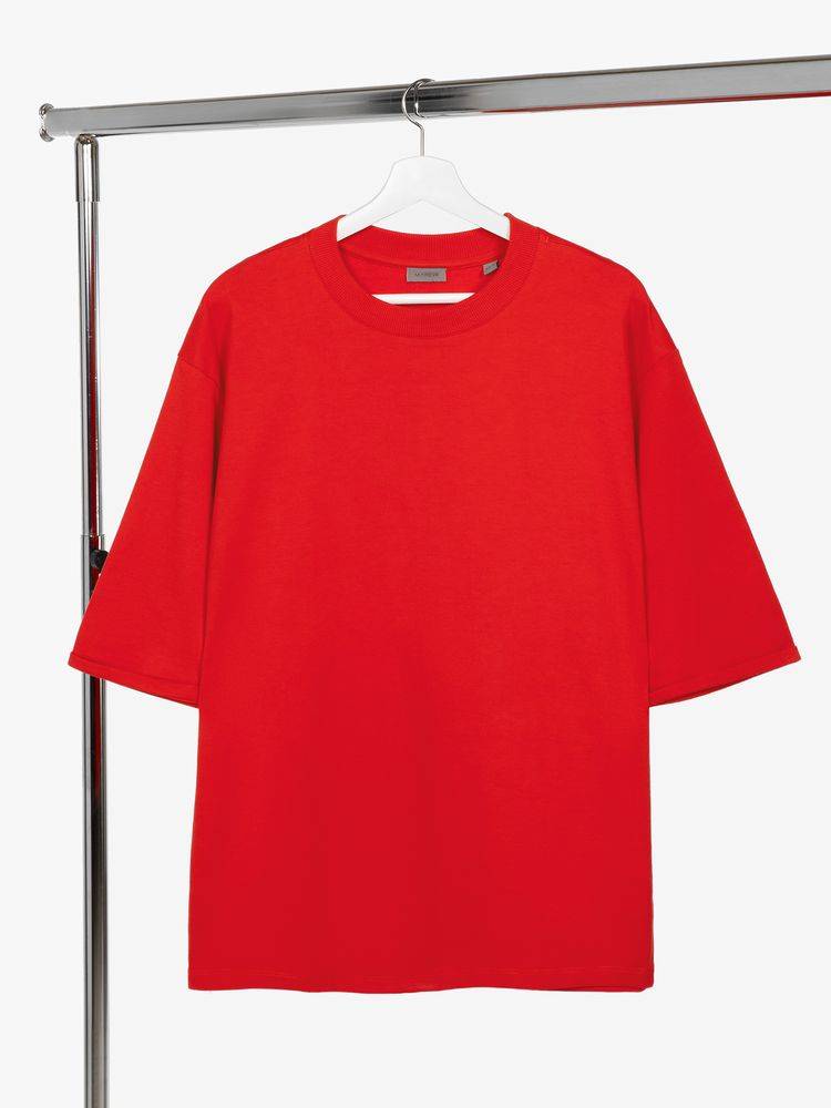 Футболка оверсайз унисекс Kosmos 2.0, красная (алая), размер XS/S