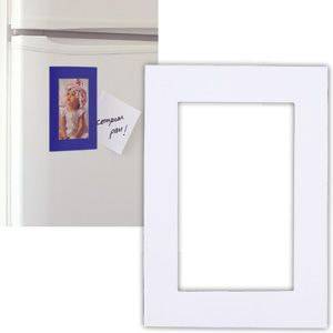 Фоторамка магнитная, белая, 11,5х16,5х0,1см для фото 9х13см, пластик