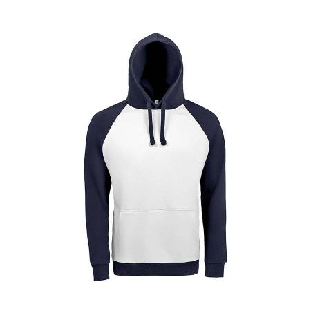 Толстовка "Seattle", белый/темно-синий_XS, 80% х/б, 20% п/э