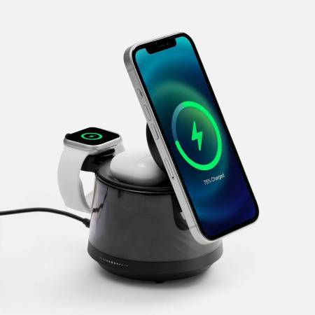 Bluetooth-колонка с подсветкой и беспроводной зарядкой Quantium