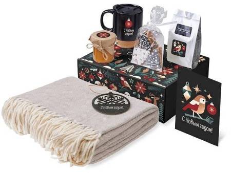 Подарочный набор «Re:Nest» с пледом, кружкой и вареньем