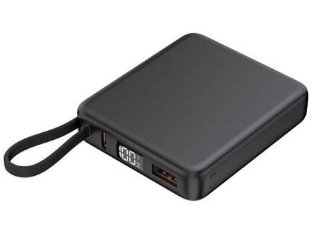 Внешний акуумулятор с подсветкой лого "Nex", 5000 мАч, черный