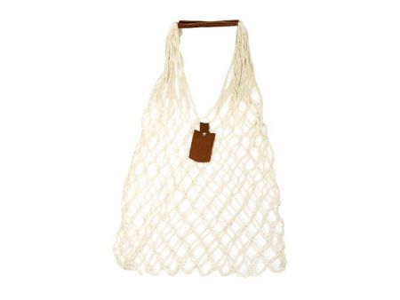 Авоська «Dream» из натурального хлопка с кожаными ручками, 15 л