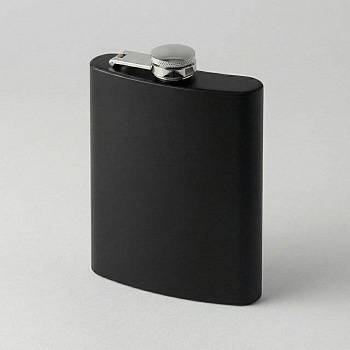Фляжка 240 мл Remarque soft touch, 304 сталь, черный