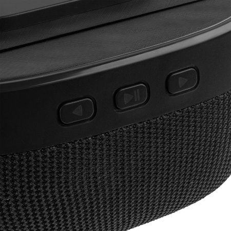 Колонка c беспроводной зарядкой Esca, черная Колонка c беспроводной зарядкой Esca, черная