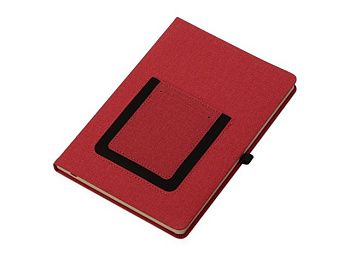 Блокнот "Pocket" 140*205 мм с карманом для телефона, красный Блокнот "Pocket" 140*205 мм с карманом для телефона, красный