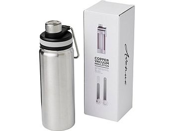 Спортивная бутылка Gessi объемом 590 мл с медной вакуумной изоляцией, серебристый Спортивная бутылка Gessi объемом 590 мл с медной вакуумной изоляцией, серебристый