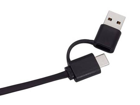 Универсальный кабель с ретрактором 3-в-1 «Retrax», черный