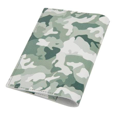 Обложка для паспорта,"Military",серый камуфляж, кожа натуральная 100% Обложка для паспорта,"Military",серый камуфляж, кожа натуральная 100%