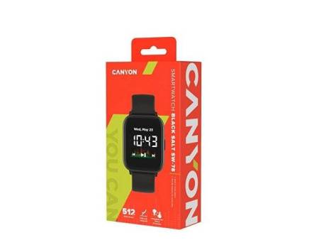 Смарт-часы со встроенным плеером Canyon SaltSW-78, черный
