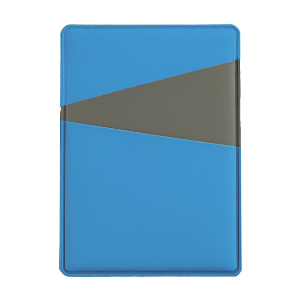 Чехол для карт Simply с тремя косыми карманами, голубой/серый
