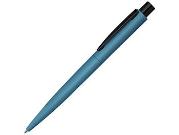 Ручка шариковая металлическая «LUMOS M» soft-touch, голубой/черный Ручка шариковая металлическая «LUMOS M» soft-touch, голубой/черный