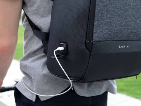 Антикражный рюкзак FlexPackPro для ноутбука 15.6", серый/черный