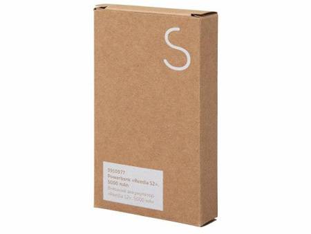 Внешний аккумулятор с подсветкой лого «Reedia S2», 5000 mAh, бамбук, черный