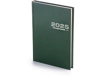 Ежедневник А5 датированный «Бумвинил» 2024, зеленый