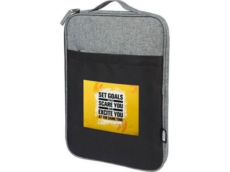 Двухцветный чехол для ноутбука 14" Reclaim объемом 2,5 л, изготовленный из переработанных материалов по стандарту GRS, серый яркий