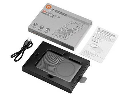 Магнитный беспроводной внешний аккумулятор, QC/PD «Сёрф», 10000 мАч, серый