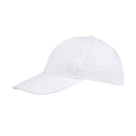 Бейсболка "SUNNY", 5 клиньев, застежка на липучке, бежевый/белый, 100% хлопок