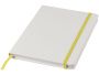 Блокнот А5 «Spectrum» с белой обложкой и цветной резинкой