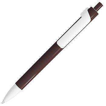 FORTE, ручка шариковая, шоколадный/белый, пластик FORTE, ручка шариковая, шоколадный/белый, пластик