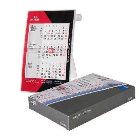 Календарь настольный на 2 года, размер 18,5*11 см, цвет- белый, пластик