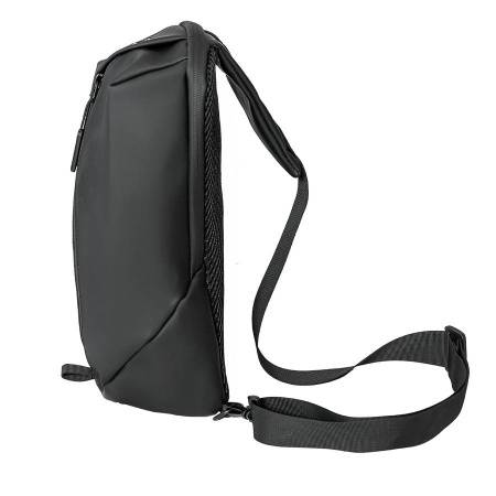 Сумка на плечо  водостойкая "Sling", чёрный, 33 х 18 х11 см, 100%  полиуретан