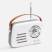 Bluetooth-колонка с радио Retronica, белая
