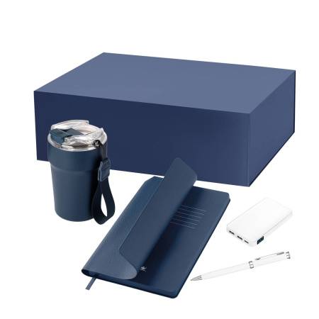 Подарочный набор Monaco, белый (термокружка, аккумулятор, ежедневник