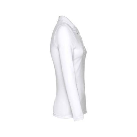 Рубашка-поло женская BERN WOMEN, д/р, белый, XL, 100% хлопок, плотность 210 г/м2