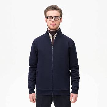 Толстовка на молнии ASTIN, темно-синяя, размер XXL