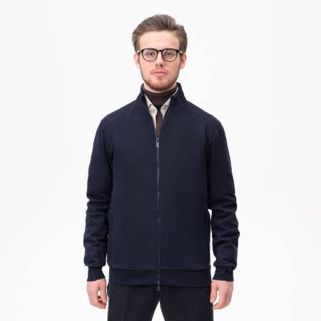 Толстовка на молнии ASTIN,  темно-синяя