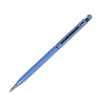 TOUCHWRITER, ручка шариковая со стилусом для сенсорных экранов, голубой/хром, металл TOUCHWRITER, ручка шариковая со стилусом для сенсорных экранов, голубой/хром, металл