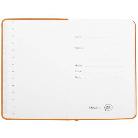 Блокнот "Casual", 90 ? 140 мм,  оранжевый,  твердая обложка, резинка 7 мм, блок-клетка