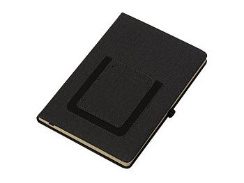 Блокнот "Pocket" 140*205 мм с карманом для телефона, черный Блокнот "Pocket" 140*205 мм с карманом для телефона, черный