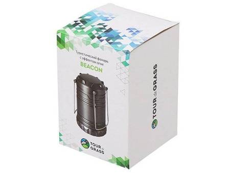 Туристический фонарь с эффектом пламени «Beacon», серый