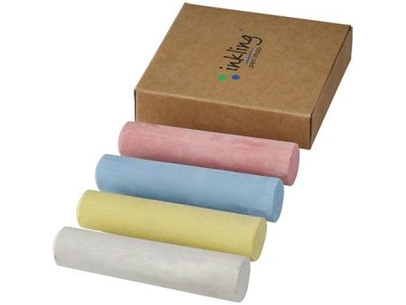 Набор мелков в натуральной коробке 4 единицы Набор мелков в натуральной коробке 4 единицы