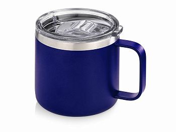 Кружка стальная Alaska с крышкой слайдером, powder coating, синий Кружка стальная Alaska с крышкой слайдером, powder coating, синий