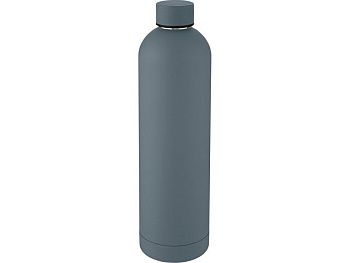 Spring Медная спортивная бутылка объемом 1 л с вакуумной изоляцией , темно-серый