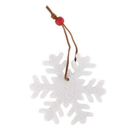 Украшение на елку  "Снежинка", 9х9х0,3см, фетр