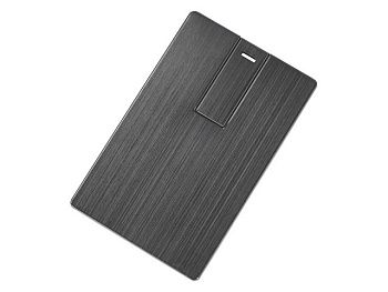 Флеш-карта "Визитка" USB 2.0 16 Gb в виде металлической карты "Card Metal", темно-серый Флеш-карта "Визитка" USB 2.0 16 Gb в виде металлической карты "Card Metal", темно-серый
