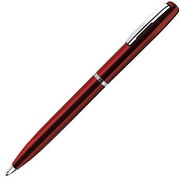 CLICKER, ручка шариковая, красный/хром, металл CLICKER, ручка шариковая, красный/хром, металл