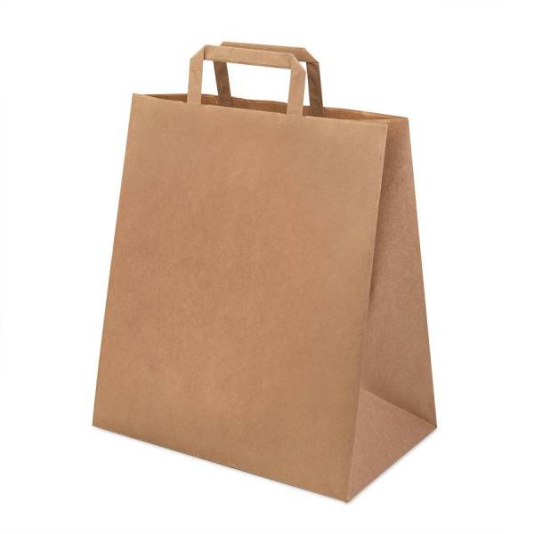 Пакет бумажный QUADRATA L, крафт, плотность 80 г/м2