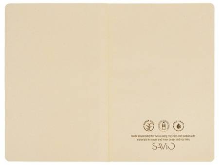 Блокнот А5 из переработанного тростника и RPET "Adiantum", 80 листов, гибкая обложка, красный